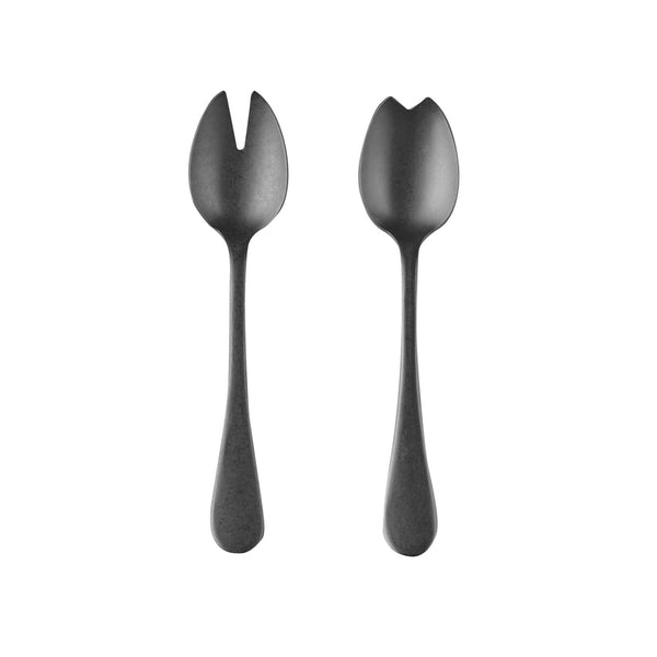 Load image into Gallery viewer, Mepra Salad Servers (Fork And Spoon) Vintage Oro Nero
