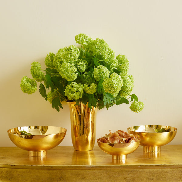 Load image into Gallery viewer, AERIN Sintra Footed Bowl - Small - Gold
