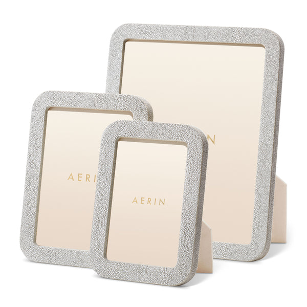 Load image into Gallery viewer, AERIN Modern Shagreen 4x6 Frame - Dove
