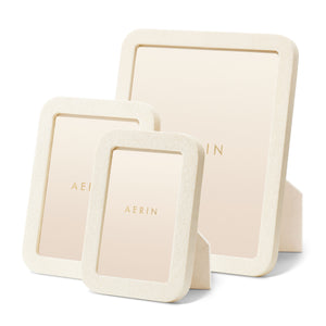 AERIN Modern Shagreen 5x7 Frame - Cream