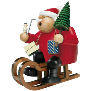 KWO Father Christmas On Sledge 7.1" Incense Smoker