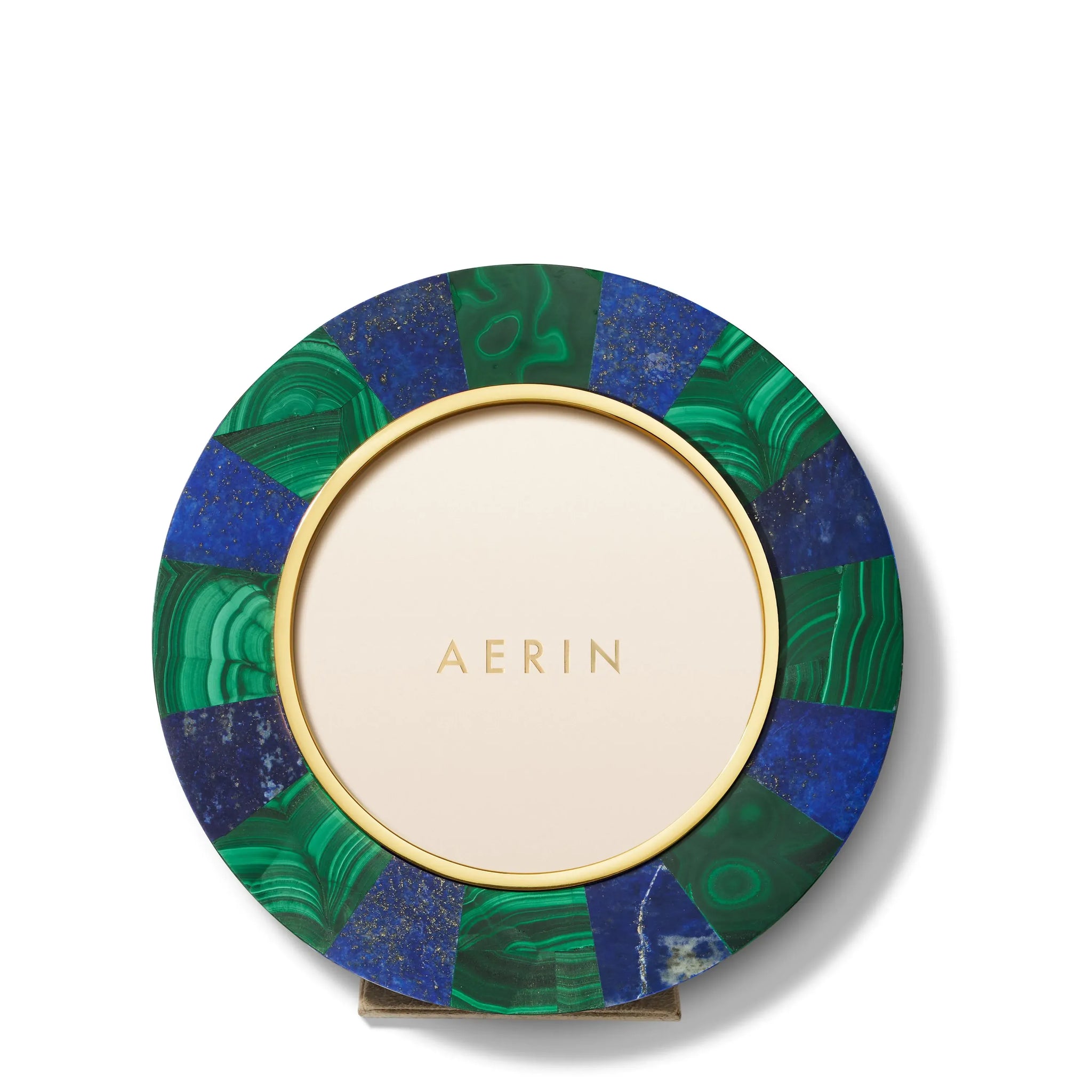 AERIN Cassiel Mosaic Round Frame Lapis Malachite Lifelong