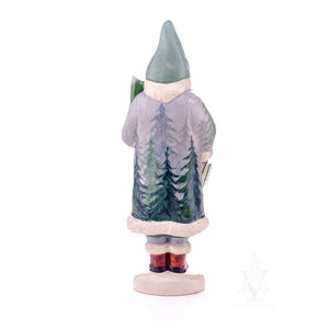 Vaillancourt Folk Art - Evergreen Forest Father Christmas Chalkware Figurine