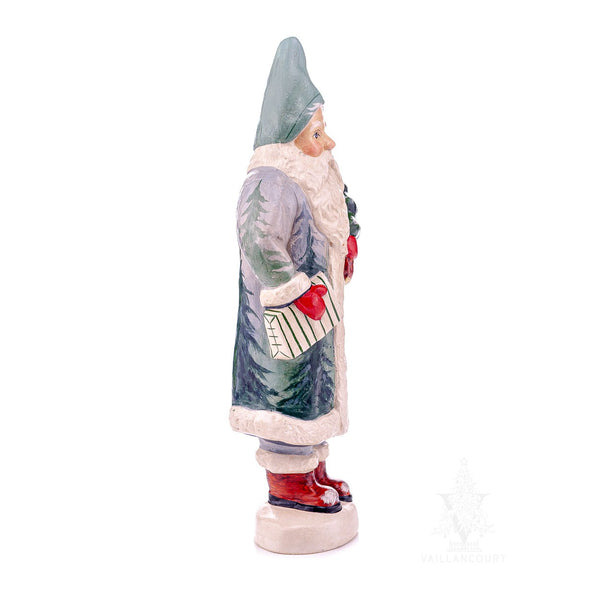 Load image into Gallery viewer, Vaillancourt Folk Art - Evergreen Forest Father Christmas Chalkware Figurine
