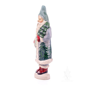 Vaillancourt Folk Art - Evergreen Forest Father Christmas Chalkware Figurine