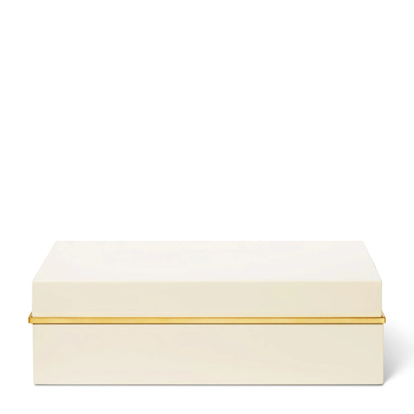 Load image into Gallery viewer, AERIN Piero Large Lacquer Box, Cream
