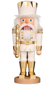 Christian Ulbricht Nutcracker - White and Gold King - 16.5