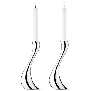 Georg Jensen Cobra Candleholder, Large, 2 Pcs