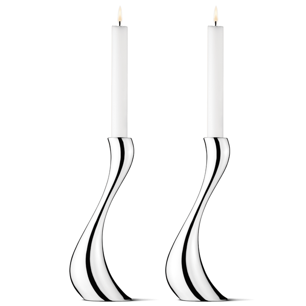 Georg Jensen Cobra Candleholder, Large, 2 Pcs