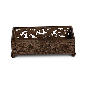 GG Collection Acanthus Leaf Design Cast Metal Guest Towel Holder