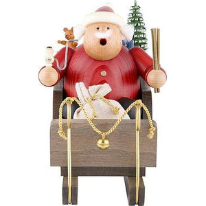 KWO Santa Claus on Sleigh 7.9" Incense Smoker