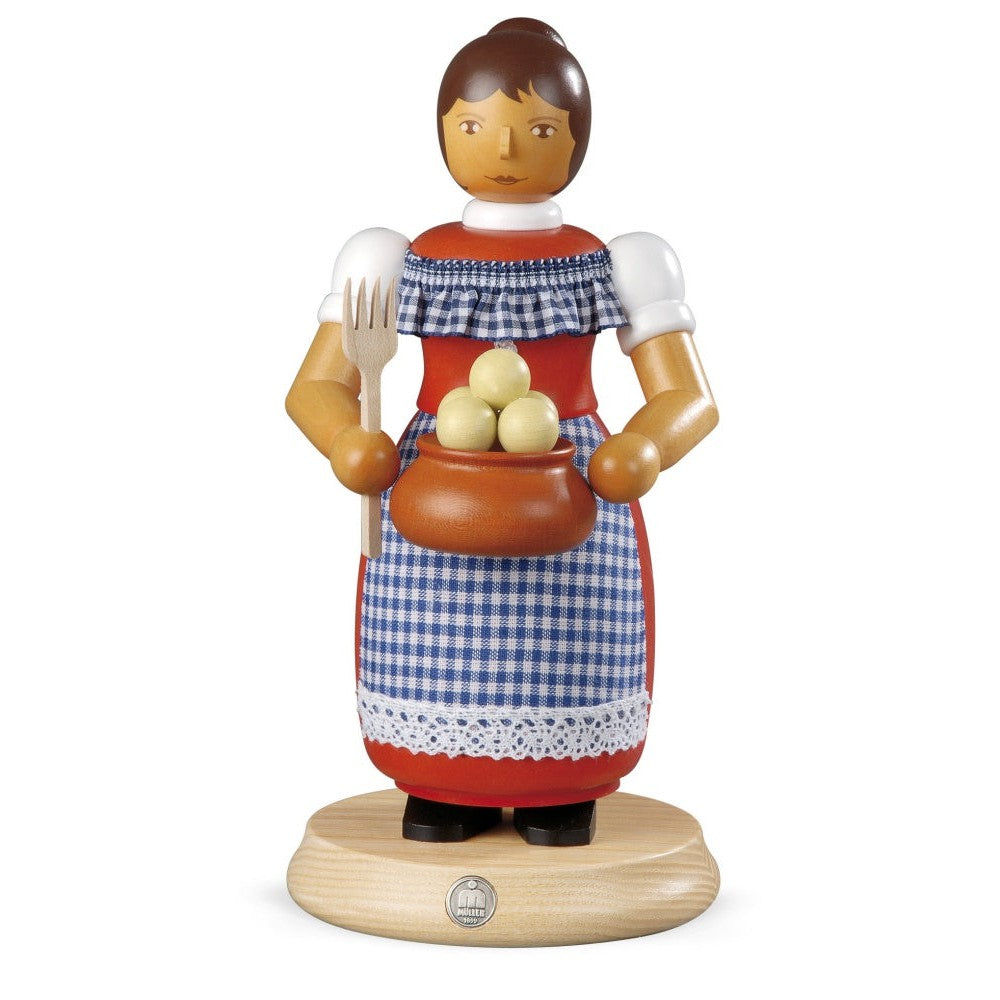 Müller - Mueller - Woman Serves Hot Dumplings - Incense Smoker - Large