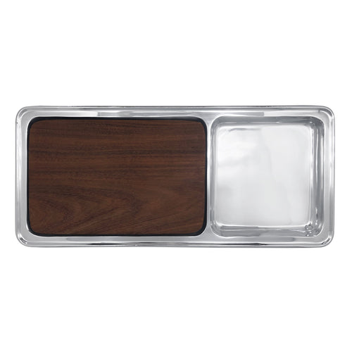 Mariposa Signature Cheese & Cracker Server with Dark Wood Insert