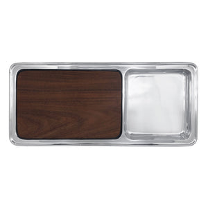 Mariposa Signature Cheese & Cracker Server with Dark Wood Insert