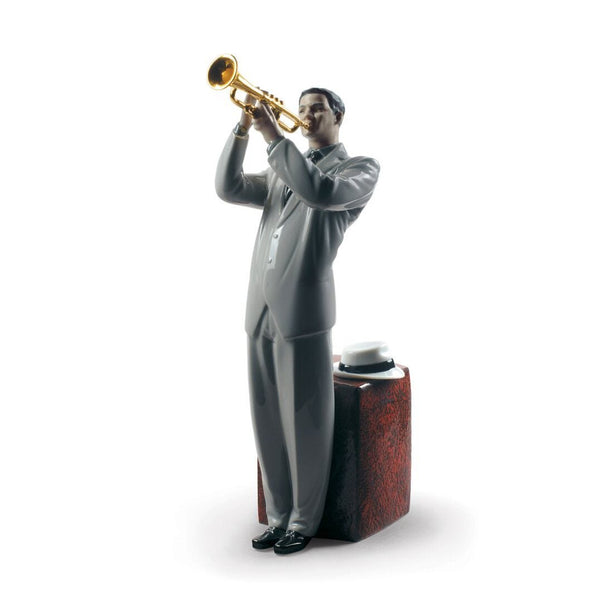 Load image into Gallery viewer, Lladro Jazz Trumpeter Figurine
