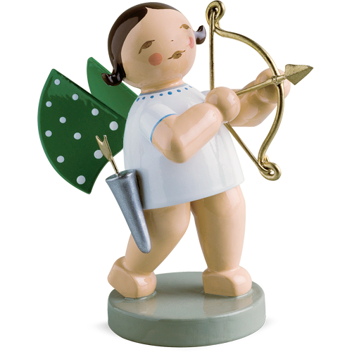 Wendt & Kuhn No 1, Cupid, Angel with Bow, Gold-plated  Figurine