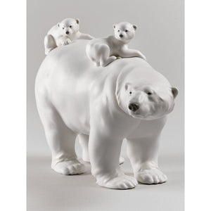 Lladro Mummy Bear and Babies Figurine