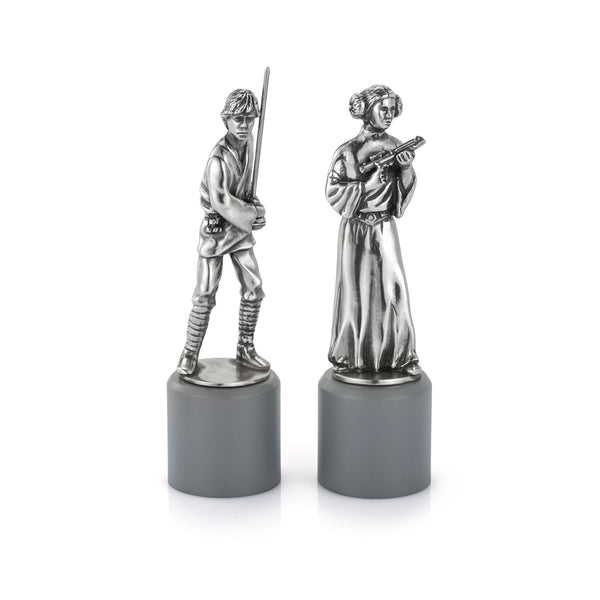 Load image into Gallery viewer, Royal Selangor Luke &amp; Leia King &amp; Queen Chess Piece Pair
