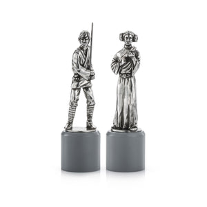 Royal Selangor Luke & Leia King & Queen Chess Piece Pair