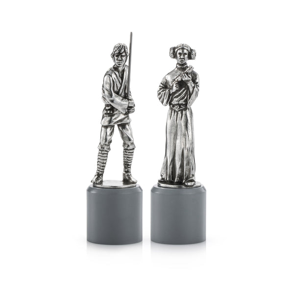 Load image into Gallery viewer, Royal Selangor Luke &amp; Leia King &amp; Queen Chess Piece Pair
