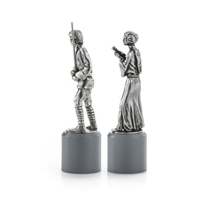 Royal Selangor Luke & Leia King & Queen Chess Piece Pair