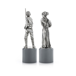 Royal Selangor Luke & Leia King & Queen Chess Piece Pair