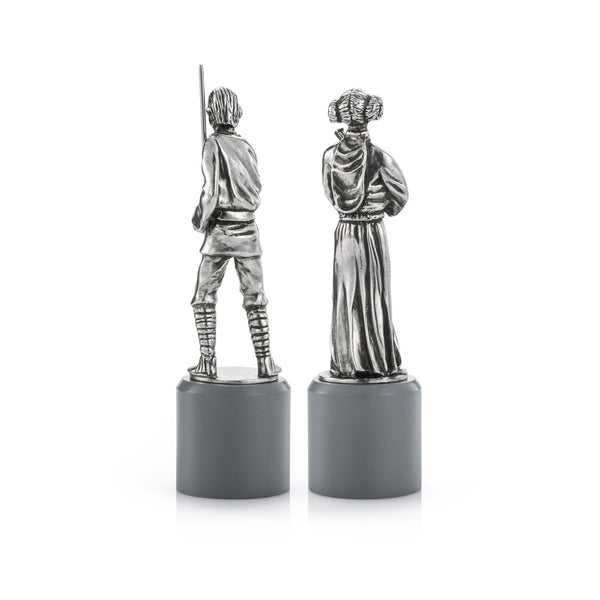 Load image into Gallery viewer, Royal Selangor Luke &amp; Leia King &amp; Queen Chess Piece Pair
