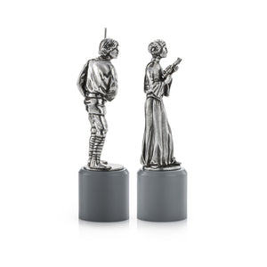 Royal Selangor Luke & Leia King & Queen Chess Piece Pair