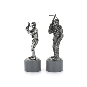 Royal Selangor Han Solo & Chewbacca Bishop Chess Piece Pair