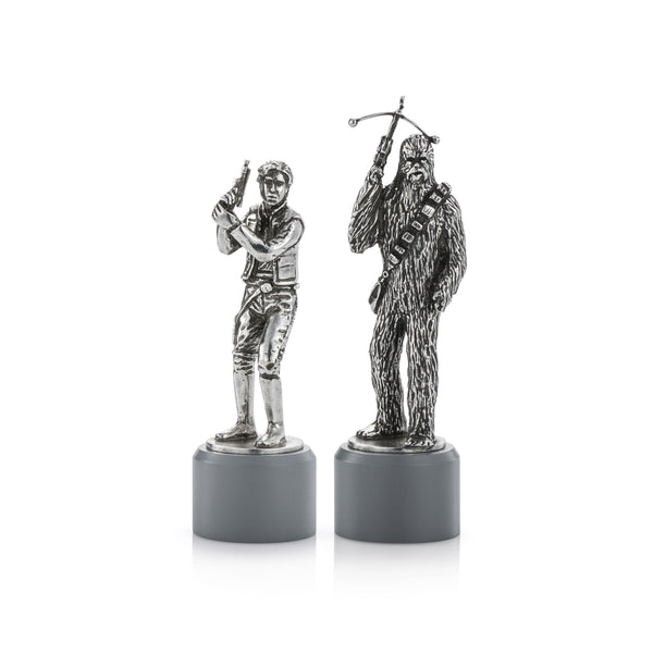 Load image into Gallery viewer, Royal Selangor Han Solo &amp; Chewbacca Bishop Chess Piece Pair
