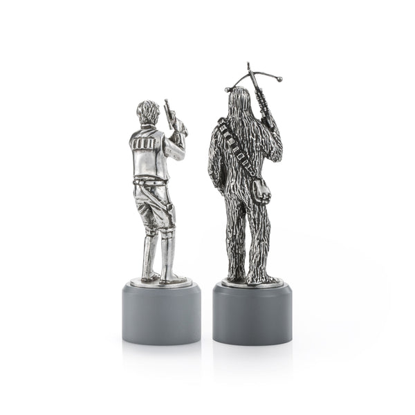 Load image into Gallery viewer, Royal Selangor Han Solo &amp; Chewbacca Bishop Chess Piece Pair
