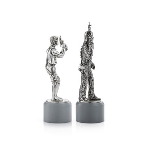 Royal Selangor Han Solo & Chewbacca Bishop Chess Piece Pair