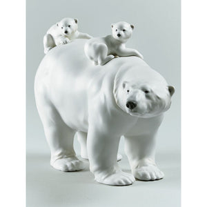 Lladro Mummy Bear and Babies Figurine