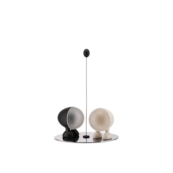 Load image into Gallery viewer, Alessi Lilliput Salt &amp; Pepper, Black &amp; White
