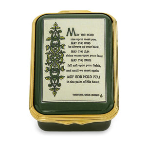 Halcyon Days "Irish Prayer" Enamel Box