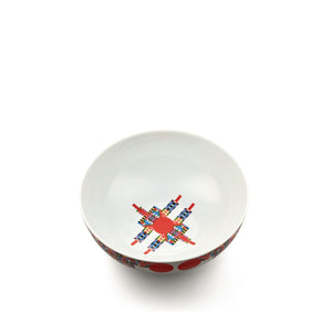 Alessi Holyhedrics Pastry And Nut Bowl In Decorated Porcelain