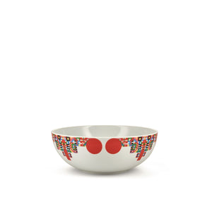 Alessi Holyhedrics Pastry And Nut Bowl In Decorated Porcelain