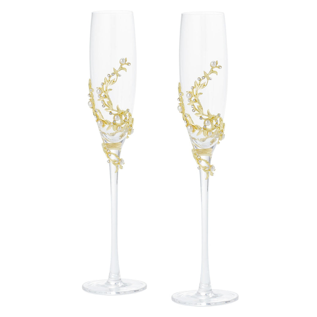 Olivia Riegel Gold Eleanor Flute (Set of 2)