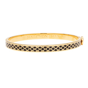 Halcyon Days "Skinny Salamander Black & Gold" Bangle