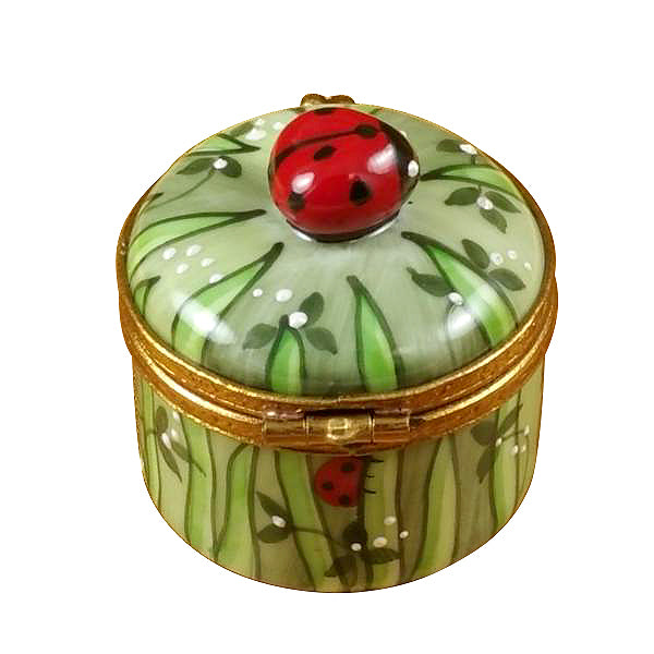 Load image into Gallery viewer, Rochard &quot;Ladybug in Grass&quot; Limoges Box
