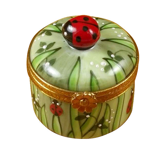 Load image into Gallery viewer, Rochard &quot;Ladybug in Grass&quot; Limoges Box
