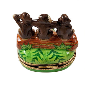 Rochard "Three Wise Monkeys" Limoges Box