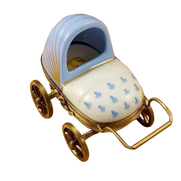 Load image into Gallery viewer, Rochard &quot;Blue Baby Carriage&quot; Limoges Box
