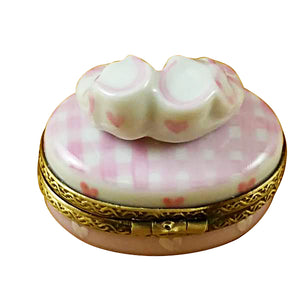 Rochard "Pink It's A Girl with Shoes" Limoges Box