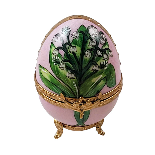 Load image into Gallery viewer, Rochard &quot;Lily Of The Valley Egg&quot; Limoges Box
