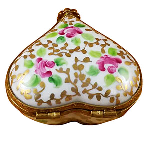 Rochard "Heart - Tapestry Rose" Limoges Box