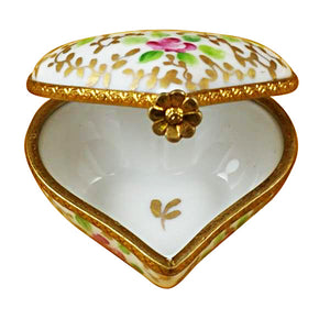 Rochard "Heart - Tapestry Rose" Limoges Box