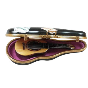 Rochard "Guitar In Black Case" Limoges Box