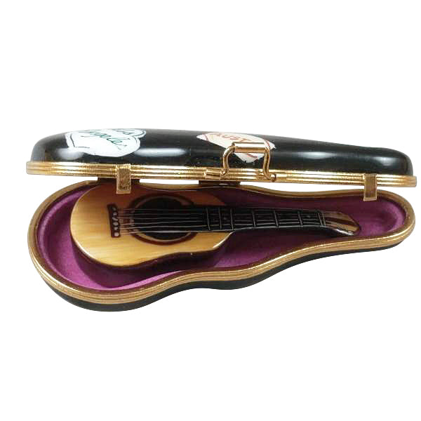 Load image into Gallery viewer, Rochard &quot;Guitar In Black Case&quot; Limoges Box
