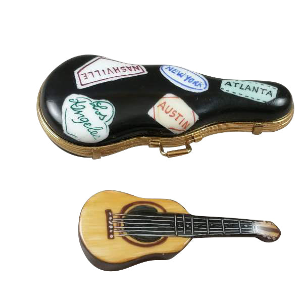 Load image into Gallery viewer, Rochard &quot;Guitar In Black Case&quot; Limoges Box
